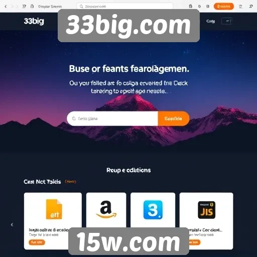 Atualizações recentes no design do site 33big.com